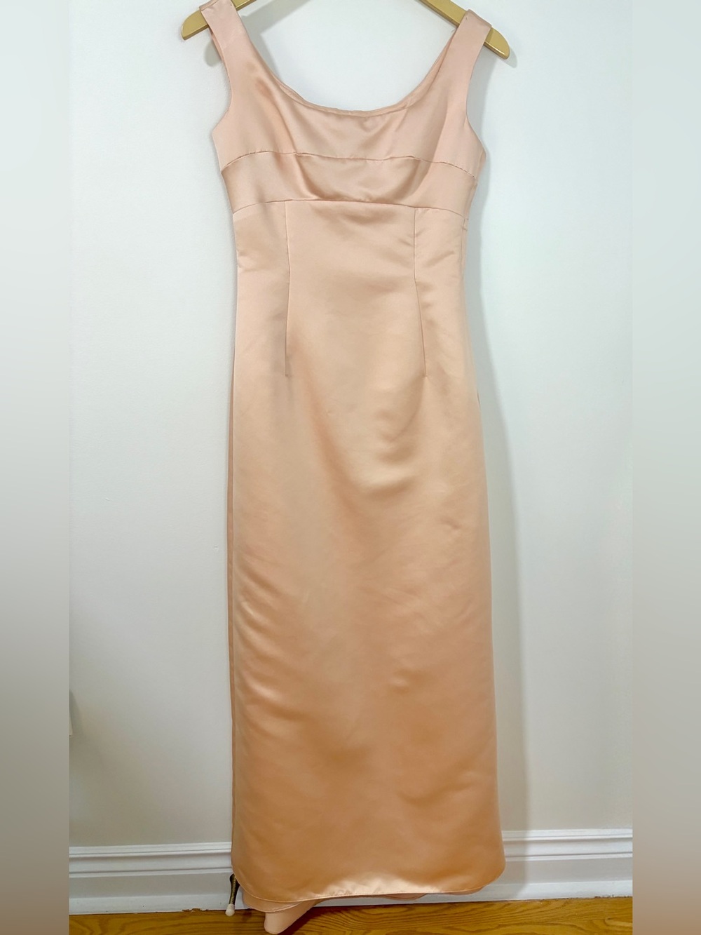Vintage Y2K BCBG Max Azria Blush Satin Maxi Dress Size 2 Prom Grad Made in USA